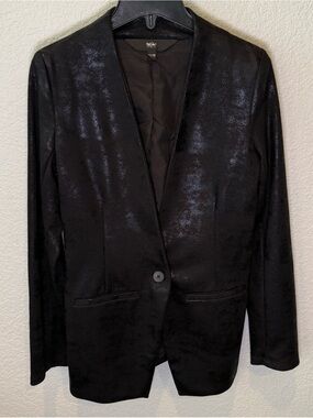 Mossimo Black Shimmery Single-Button Blazer